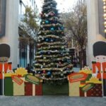 exhibit displays christmas decor