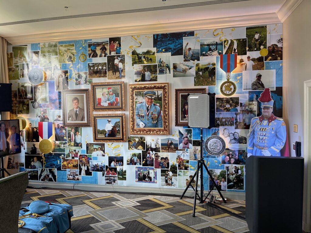 exhibit displays collage