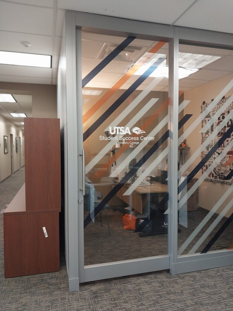 door and window printed frost