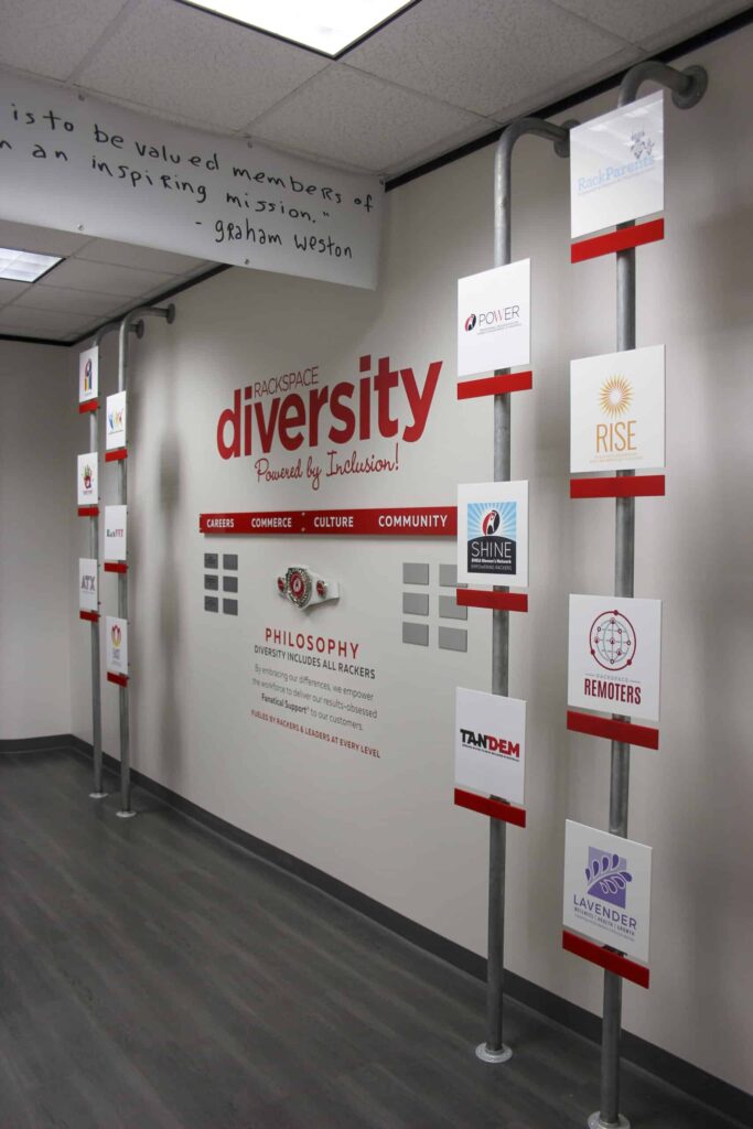 3D rackspace austin diversity dimensional installation