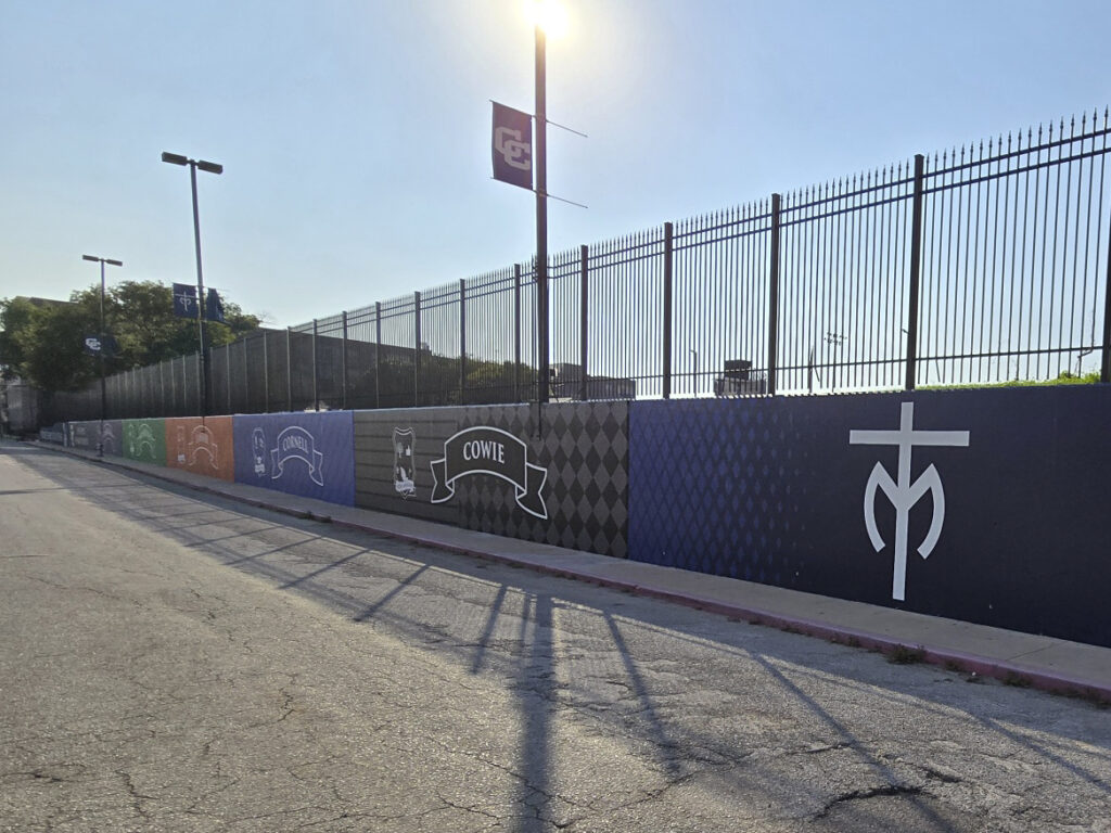 Central Catholic High School Exterior Wall Vinyl Wrap Mural