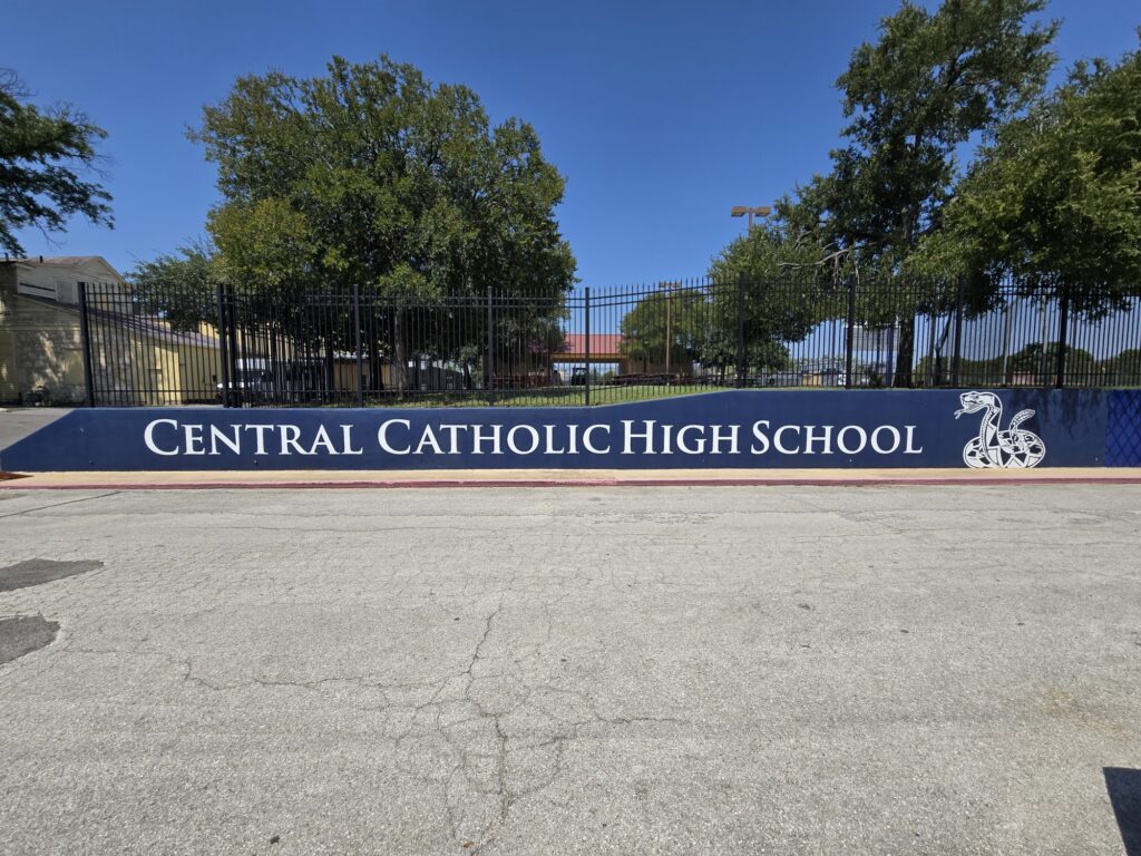 Central Catholic High School Exterior Wall Vinyl