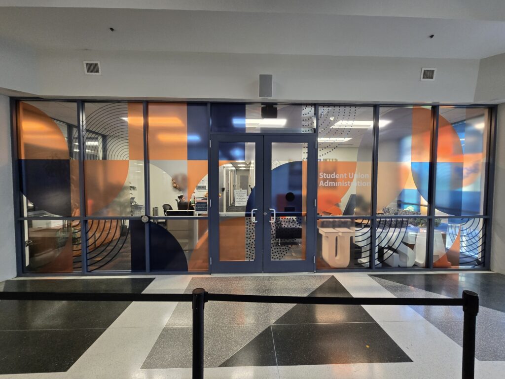 translucent printed window graphics