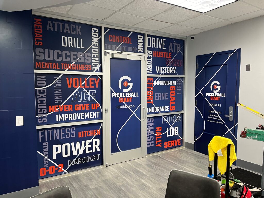 pickleball window graphics
