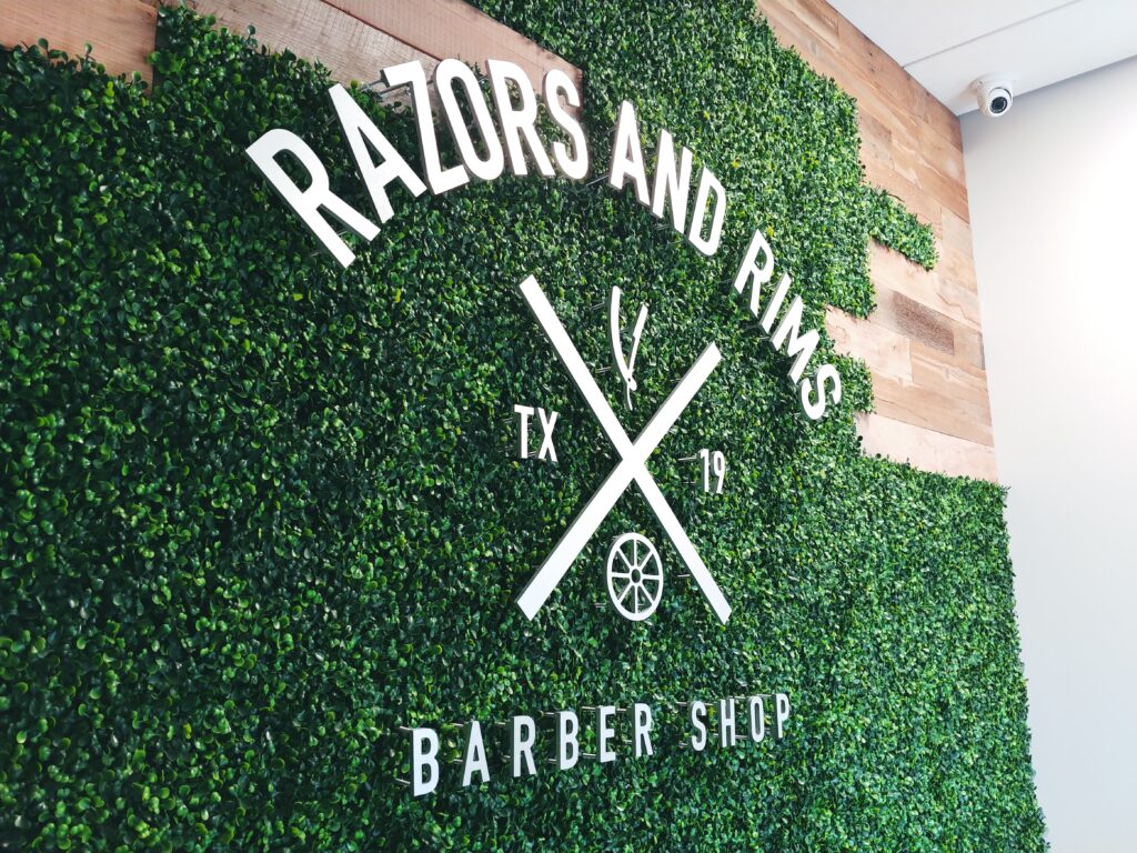 custom 3d wall logo foliage dimensional