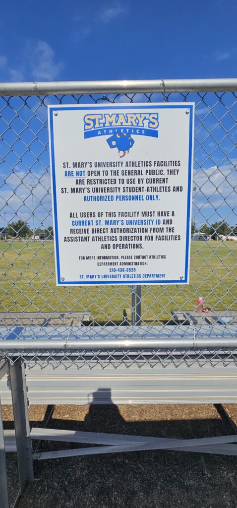 aluminum fence sign