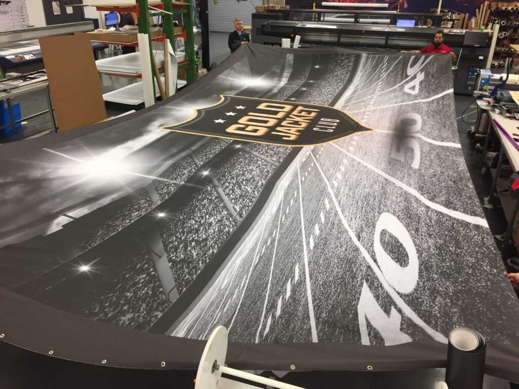 large fabric wall graphic