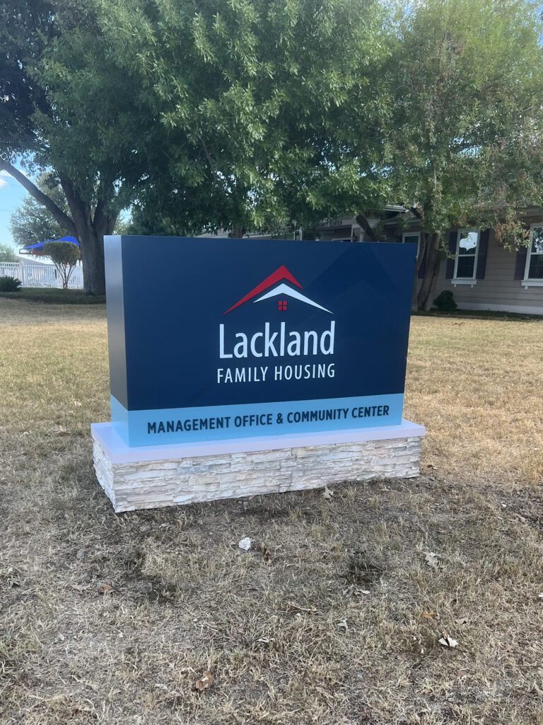 monument sign lackland